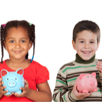 kids holding piggy banks